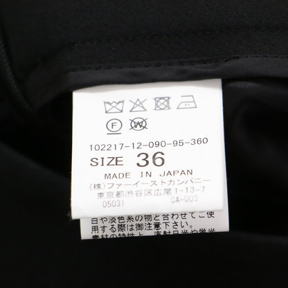 22春夏 ダブルクロス ボタン付き パンツ / ワイドパンツ ハイウエスト Aライン センタープレス