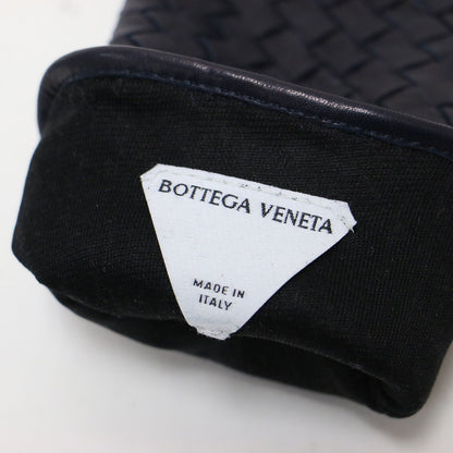 イントレチャートレザー ミディ グローブ / 手袋 ミドル丈 編み込み シルク