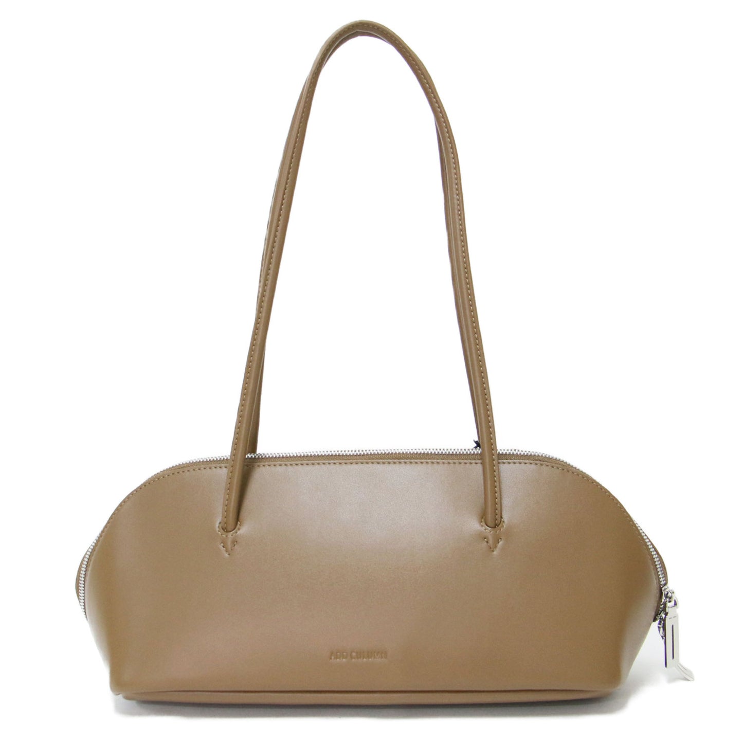 24秋冬 ラウンド ショルダーバッグ / ハンドバッグ 肩掛け 長方形 フェイクレザー