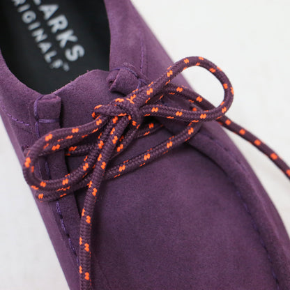 22秋冬 ワラビー スエード コンビネーション レースアップ シューズ / Wallabee Purple Suede Combination ローカット