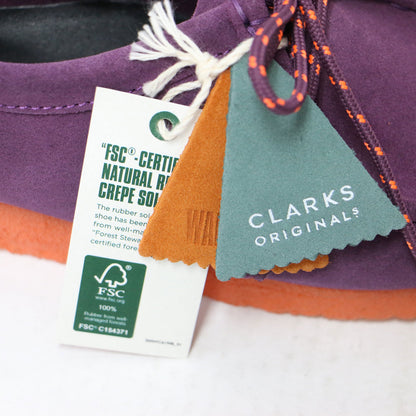 22秋冬 ワラビー スエード コンビネーション レースアップ シューズ / Wallabee Purple Suede Combination ローカット