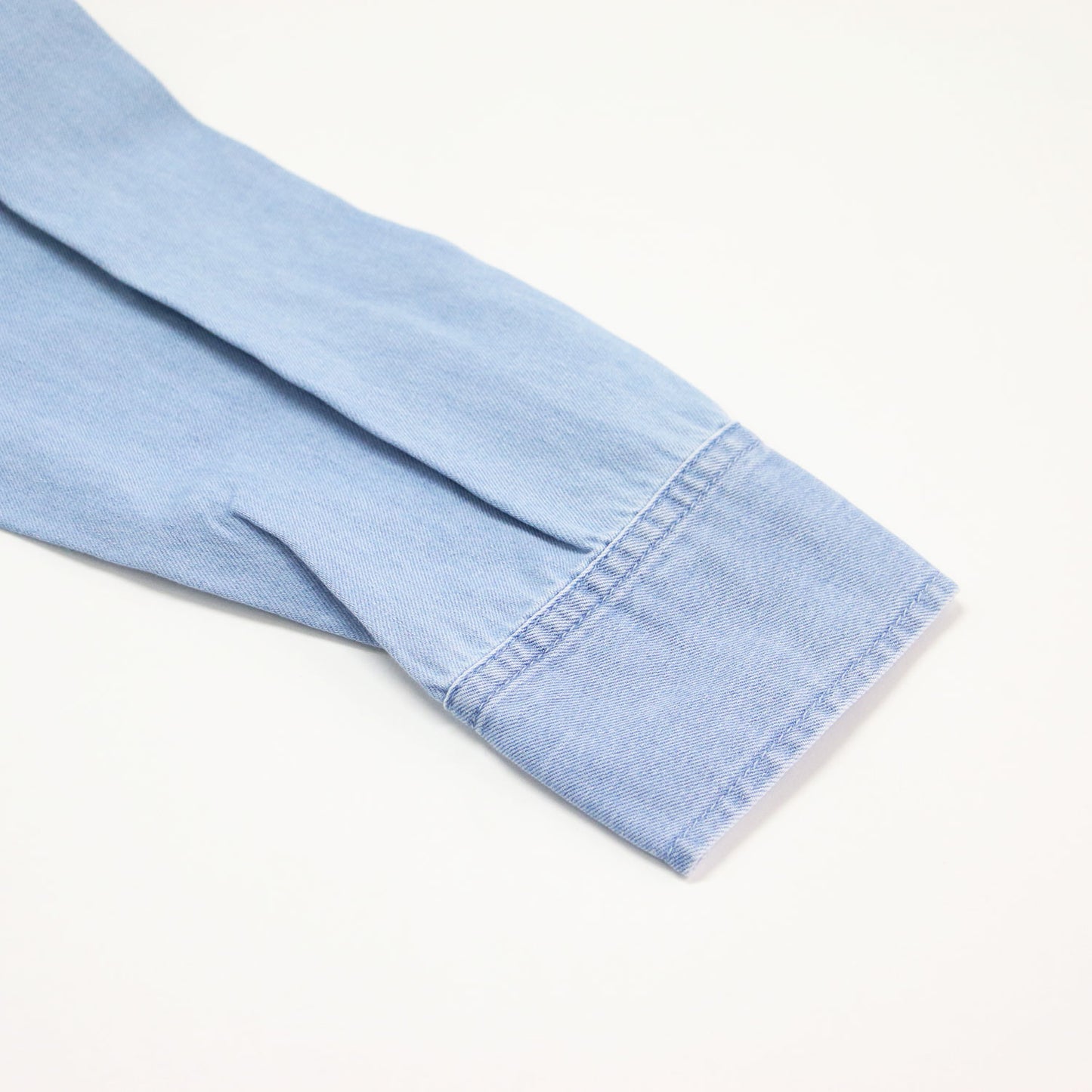 24春夏 ライトダンガリー シャツワンピース / 23区DENIM 羽織り バンドカラー 長袖 ウォッシュ加工 コットン
