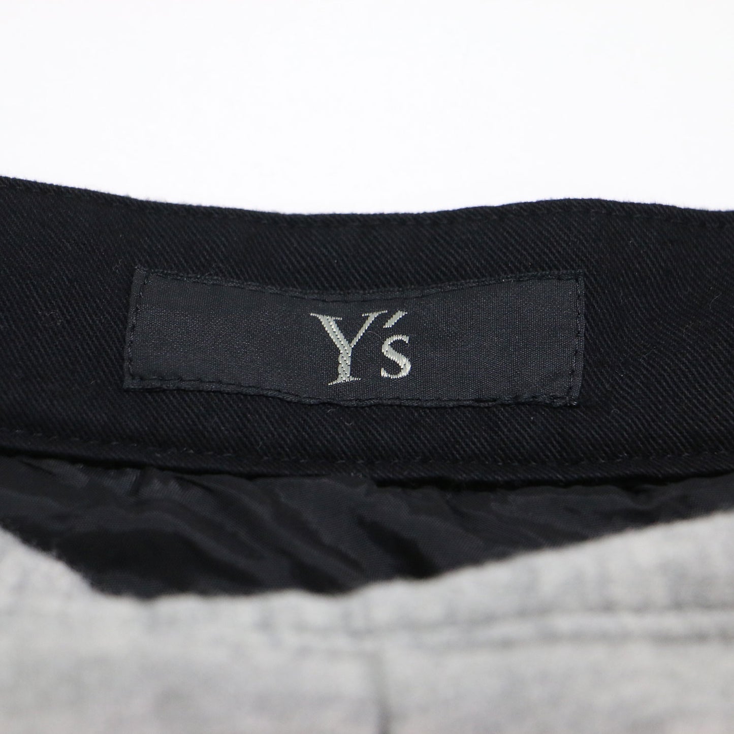 ウール 切替え プリーツスカート / Y's ミディ丈 Aライン フレア ジャガード サイドボタン ベルベット コットン