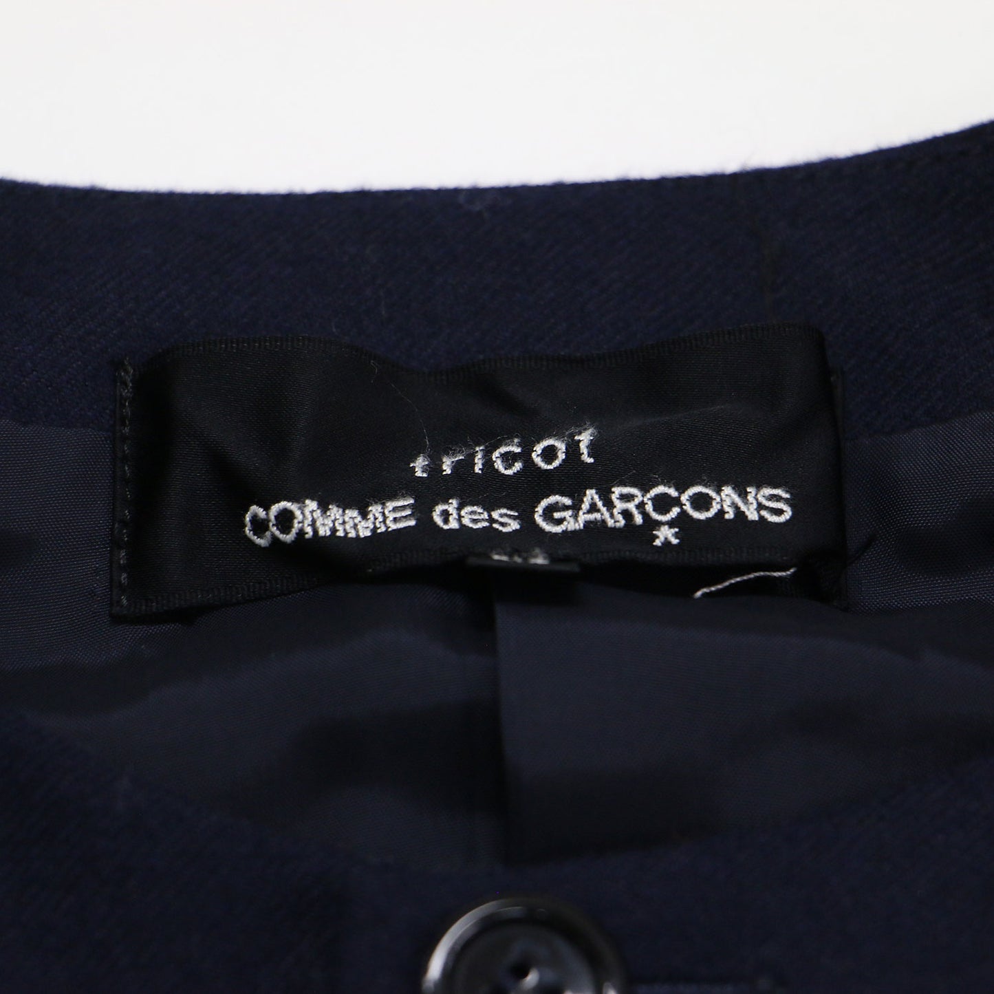 ウール ノーカラー ジャケット / ボレロ 長袖 コンパクト クルーネック