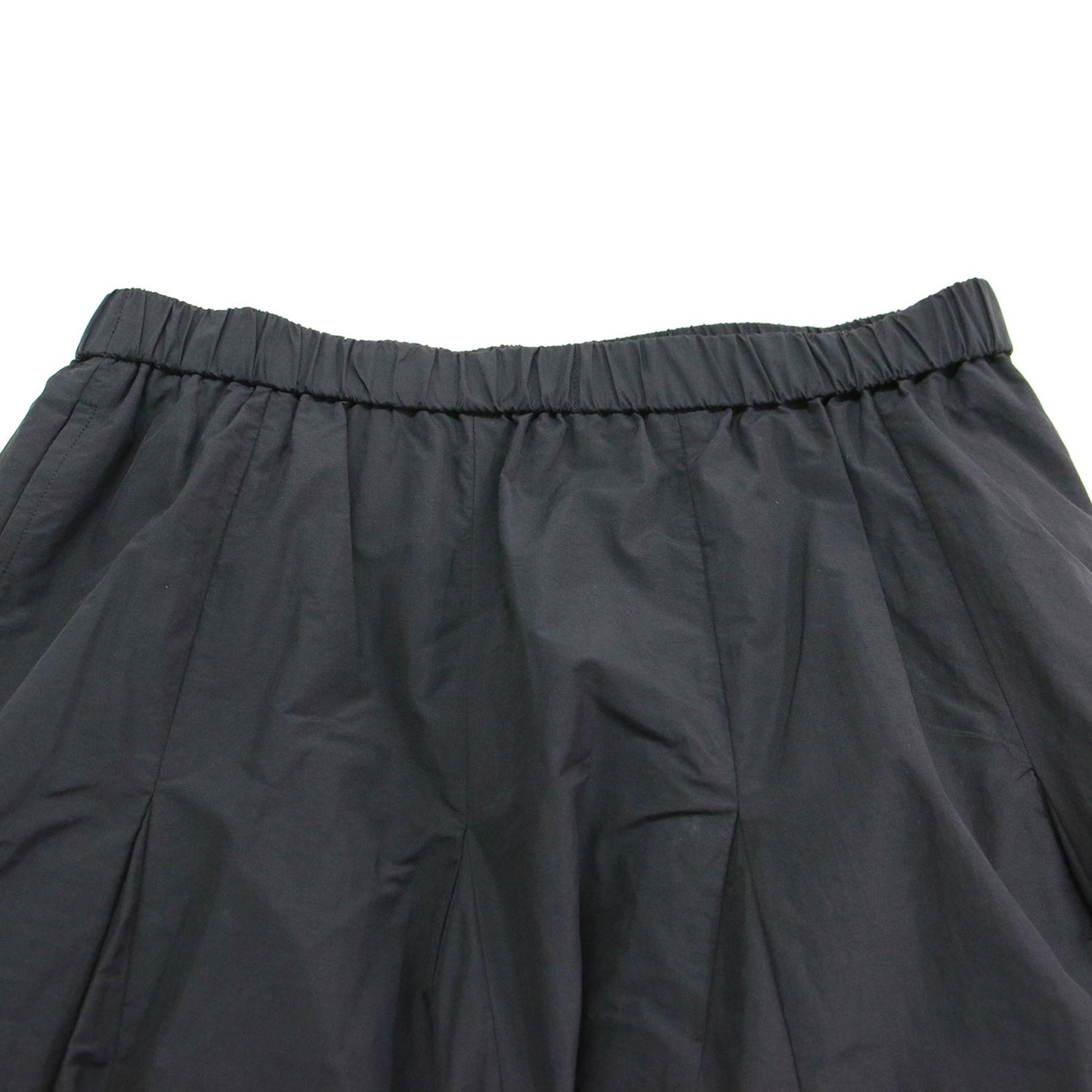 25春夏 ナイロン コットン タフタ フレア スカート / ウエストゴム Aライン タック 撥水加工