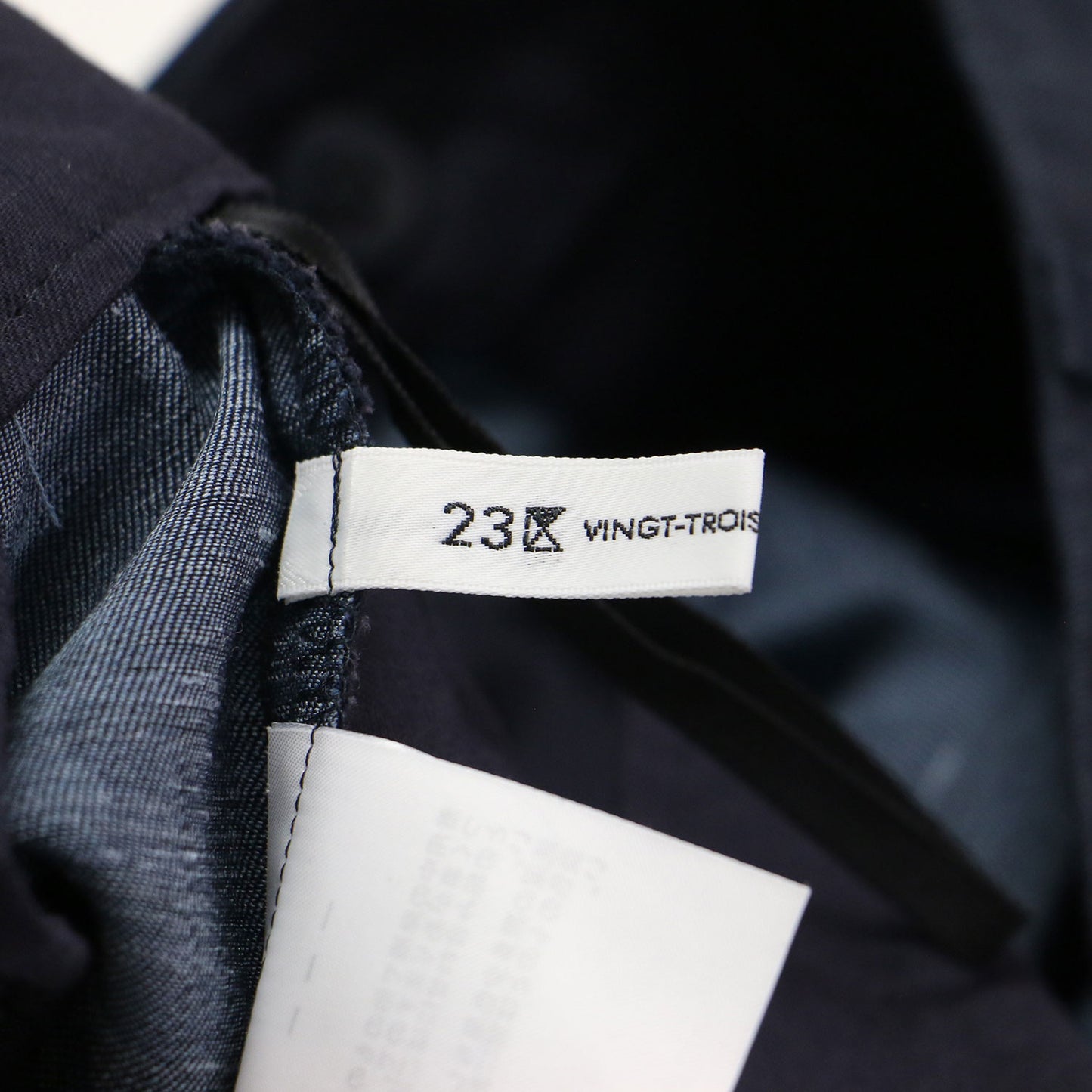 24春夏 デニムライク シャンブレー ワイドパンツ / ハイウエスト タック ギャザー ストレッチ