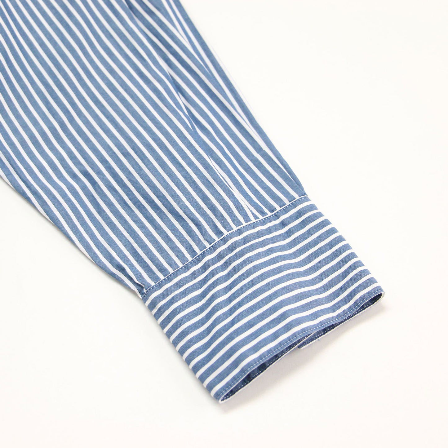 23春夏 ポケット付き パールボタン シャツ ブラウス / CANCLINI 長袖 ストライプ コットン