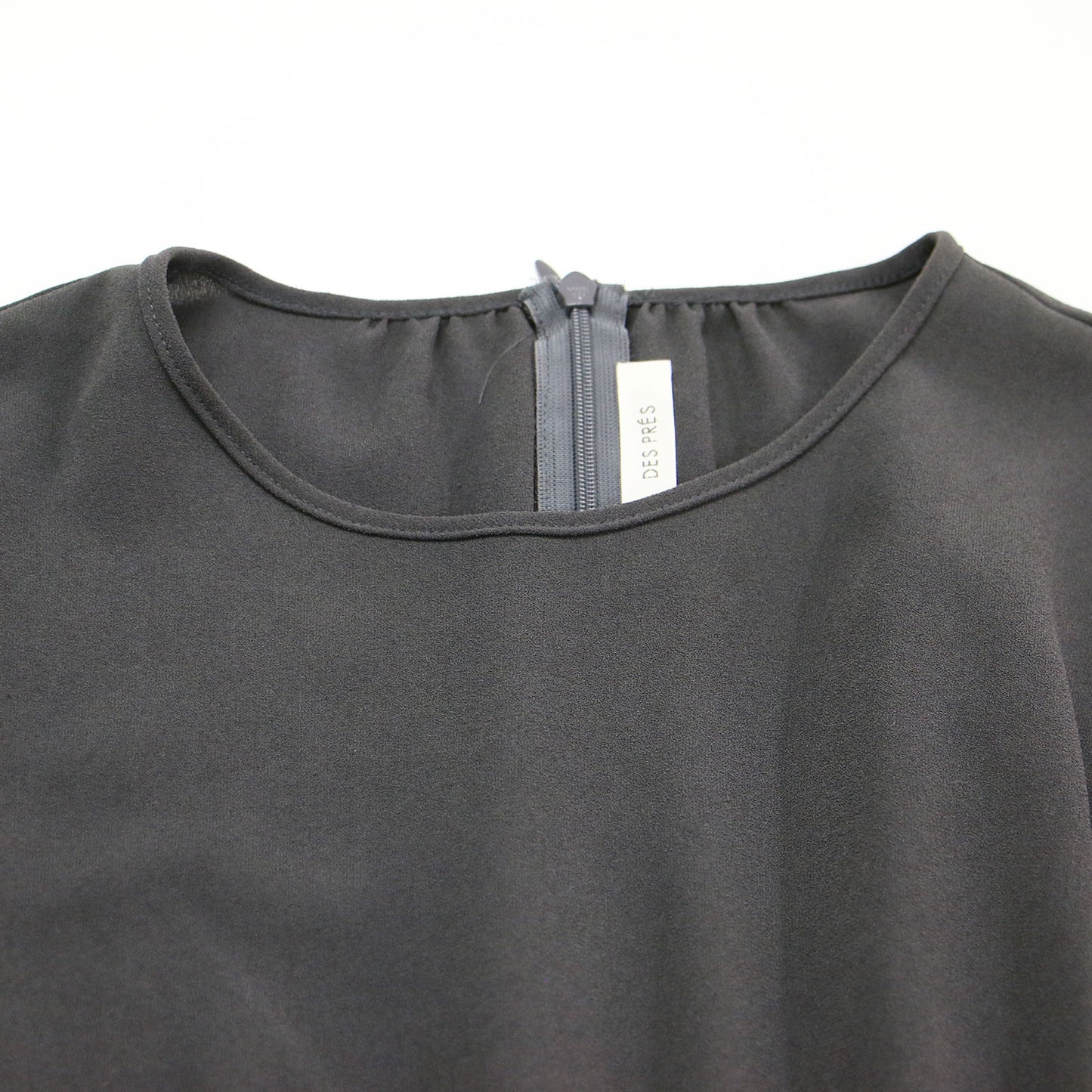 24春夏 ジャージーライクジョーゼット オールインワン / サロペット パンツ クルーネック ノースリーブ センタープレス ウエストゴム