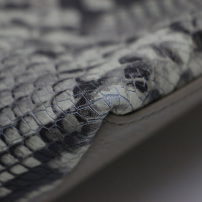 × martinique 別注 パイソン ミニバッグ / Bond Mini PYTHON スクエア型 巾着 総柄 パイピング