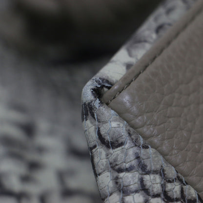 × martinique 別注 パイソン ミニバッグ / Bond Mini PYTHON スクエア型 巾着 総柄 パイピング