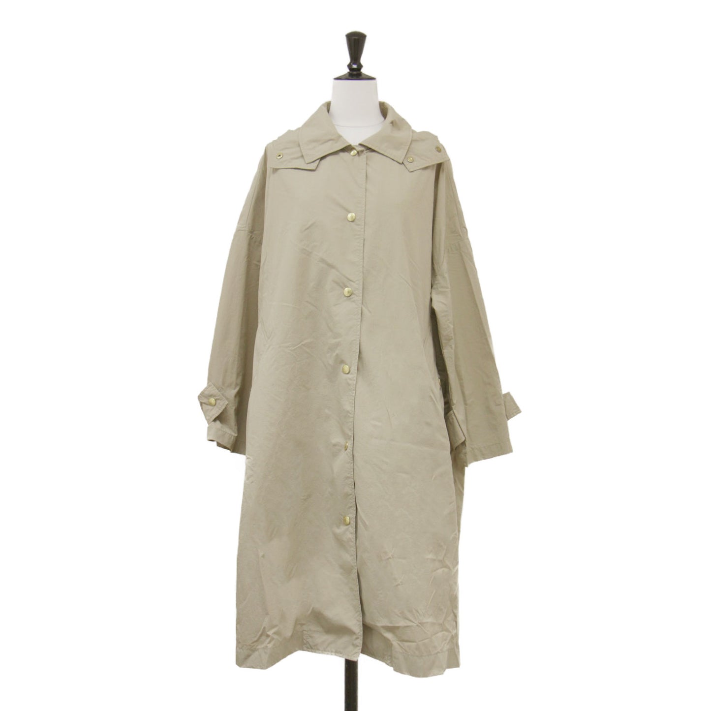 24春夏 パッカブルコート / PACKABLE MALTON HOOD LONG レインコート フーディ 長袖 ドロップショルダー ボタンダウン ナイロン 撥水