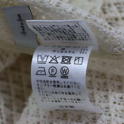 25春夏 レーシー ホックブラウス / ボレロ 長袖 クルーネック クロップド丈 シアー コットン