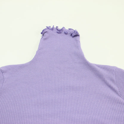 23秋冬 コットン ウール ハイネック リブ プルオーバー / Wool rib HN PO カットソー 長袖 コンパクト ストレッチ