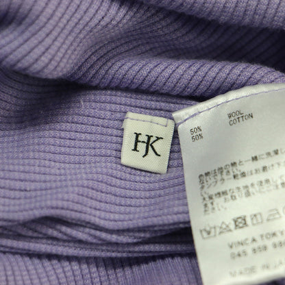 23秋冬 コットン ウール ハイネック リブ プルオーバー / Wool rib HN PO カットソー 長袖 コンパクト ストレッチ