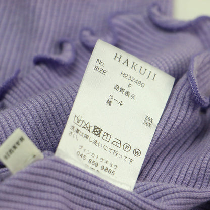 23秋冬 コットン ウール ハイネック リブ プルオーバー / Wool rib HN PO カットソー 長袖 コンパクト ストレッチ