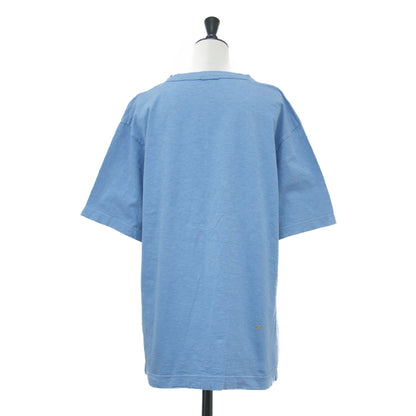 ブルドッグ ロゴ プリントTシャツ / カットソー 半袖 クルーネック ワイド コットン