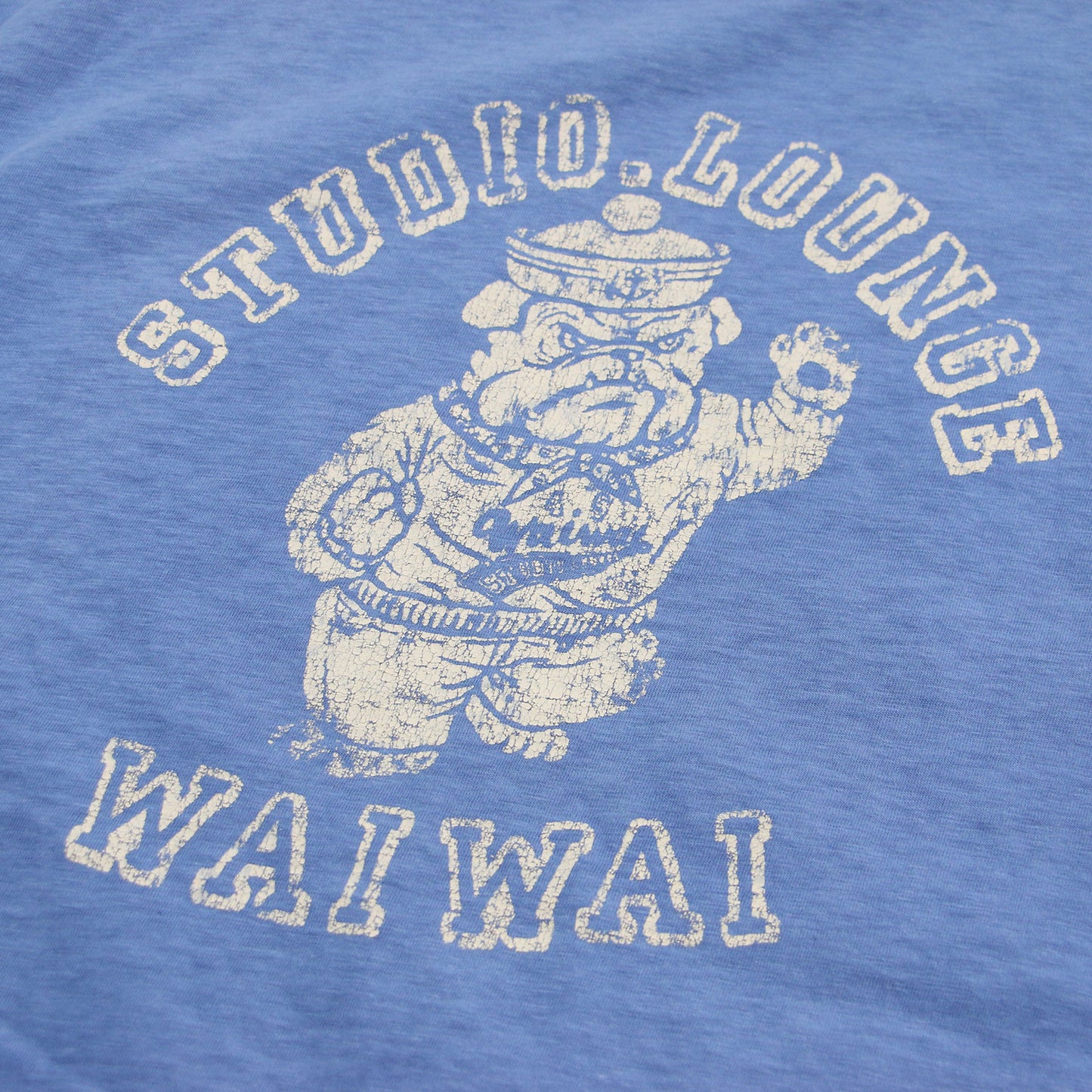 ブルドッグ ロゴ プリントTシャツ / カットソー 半袖 クルーネック ワイド コットン
