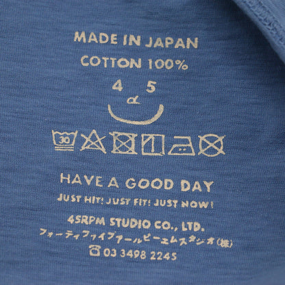 ブルドッグ ロゴ プリントTシャツ / カットソー 半袖 クルーネック ワイド コットン