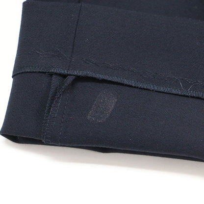 ハイウエスト クロップドパンツ / スラックス センタープレス テーパード ストレッチ