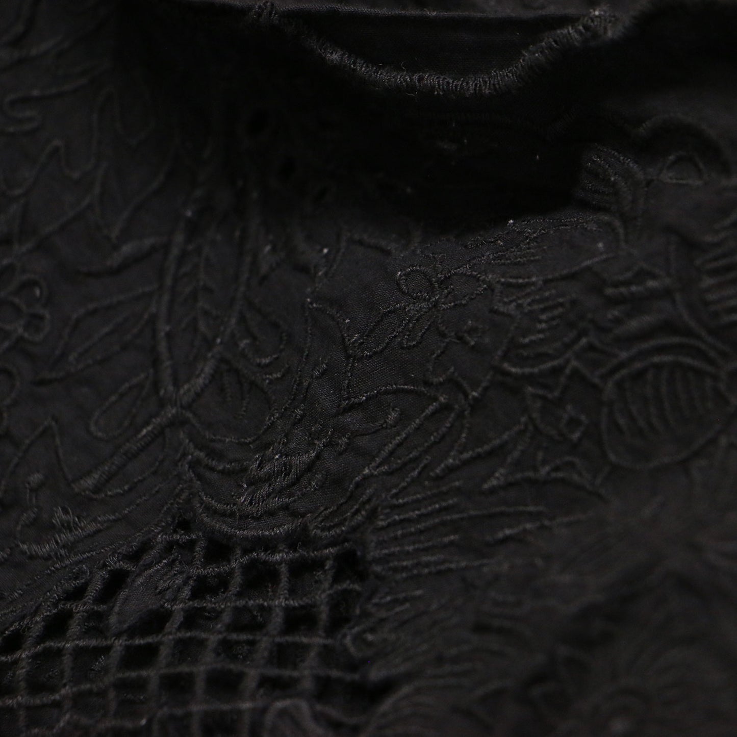 25秋冬 バンダナ エンブロイダリー キャミソール ワンピース / ロング丈 刺繍 フリンジ リボン スカラップ コットン