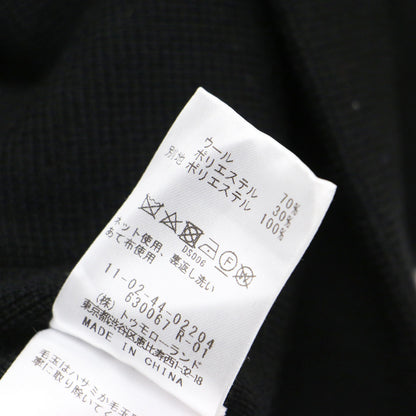 24秋冬 ウール ポリエステル ミラノリブ クルーネック カーディガン / 11024402204 / ボレロ ニット 長袖 コンパクト ハイゲージ ファー