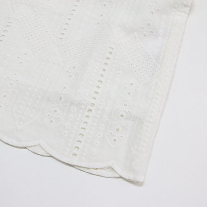 22秋冬 レース Iラインスカート / タイトスカート ミディ丈 刺繍 ウエストゴム