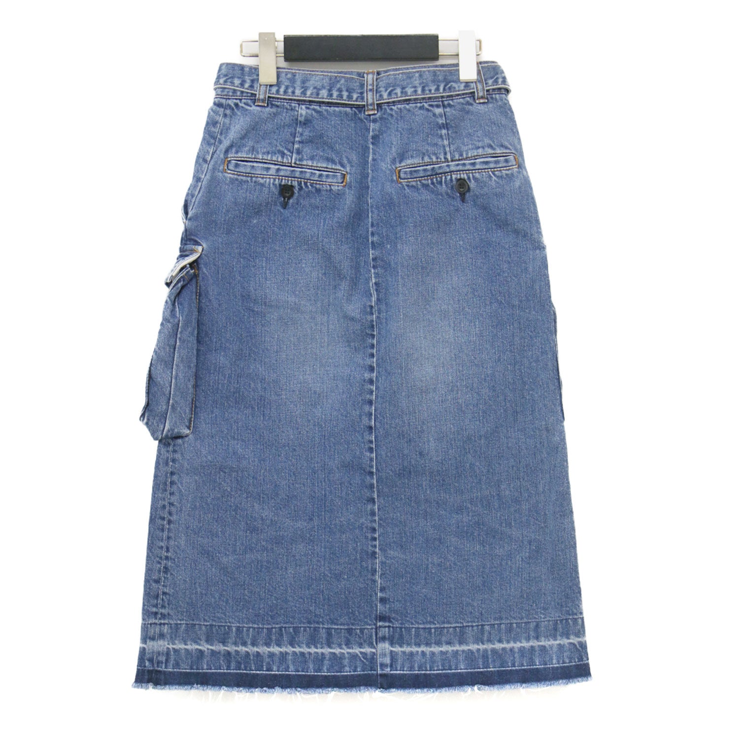 sacai / サカイ | サイドジップ カットオフ デニムワンピース | 2