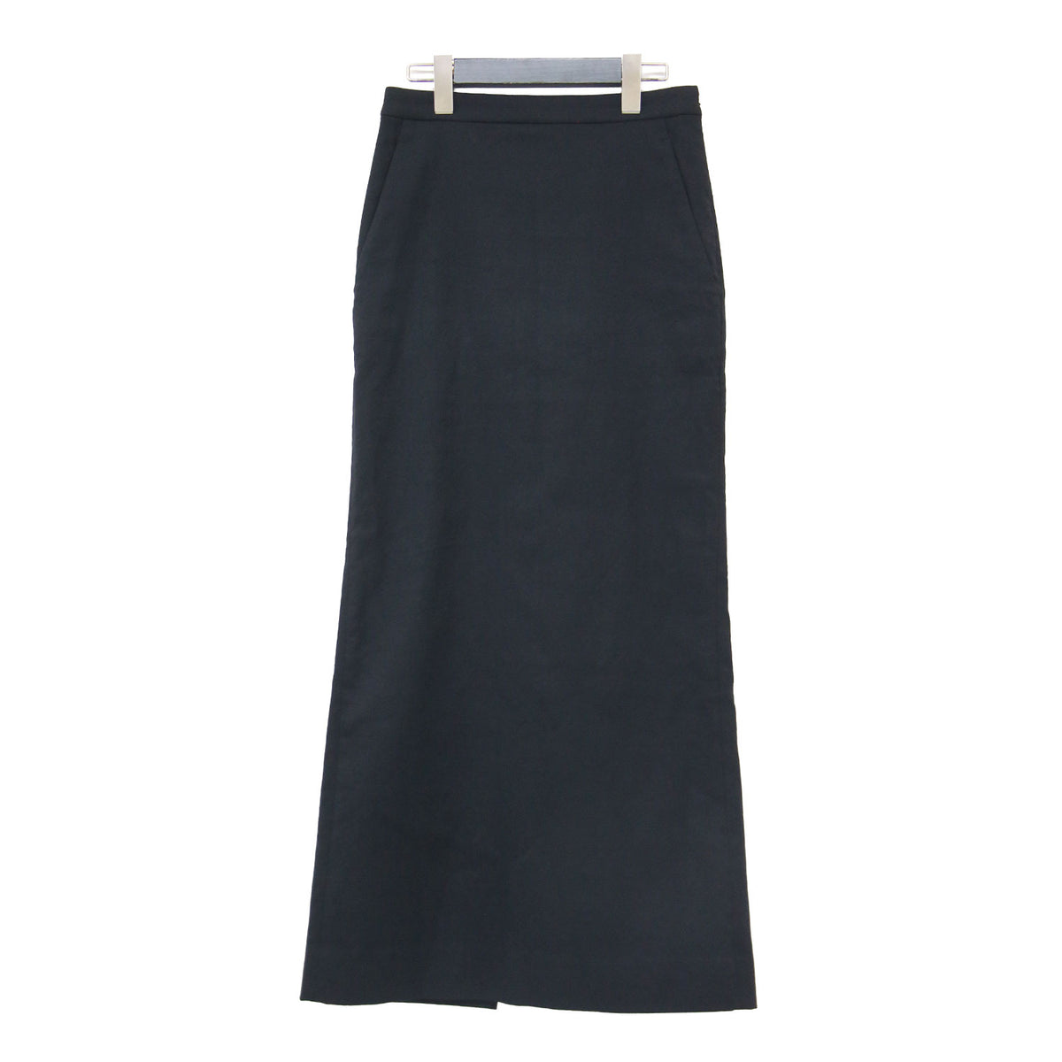 23秋冬 ヘムフレア マキシスカート / HEM FALRE MAXI SKIRT MB234-6012 / Aライン タイト サイドファスナー バックスリット ウール ストレッチ