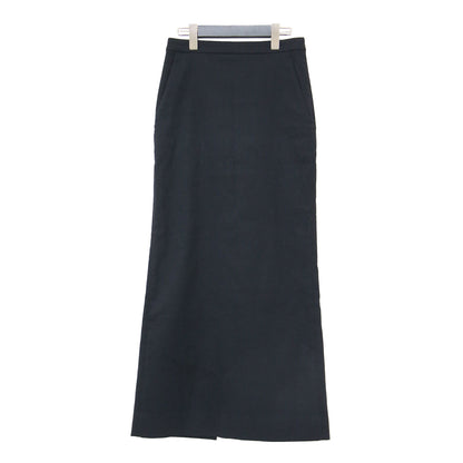 23秋冬 ヘムフレア マキシスカート / HEM FALRE MAXI SKIRT MB234-6012 / Aライン タイト サイドファスナー バックスリット ウール ストレッチ