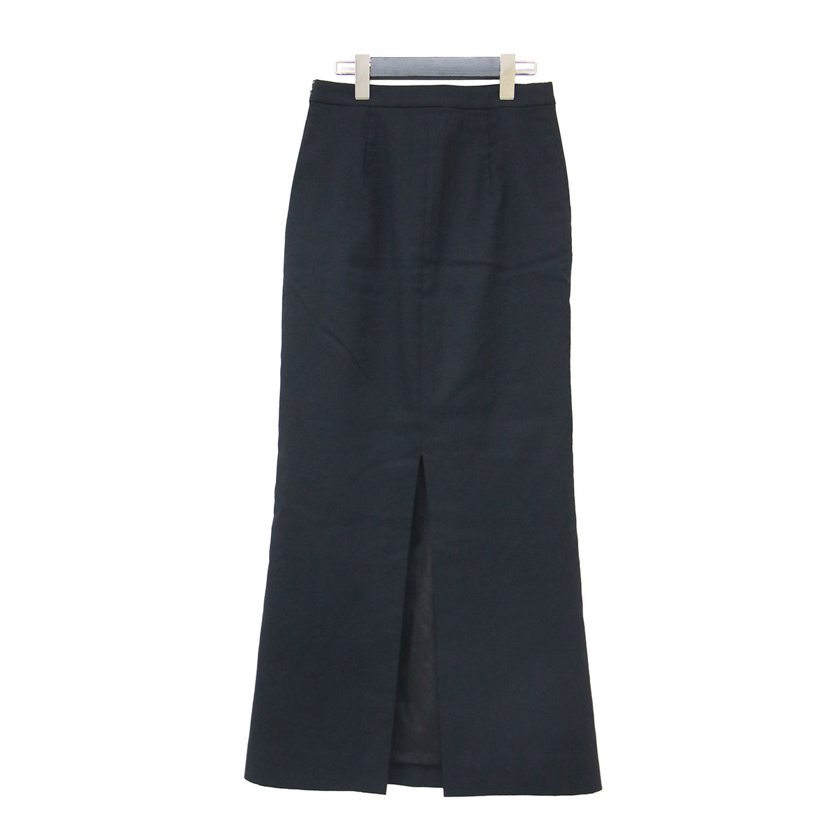 23秋冬 ヘムフレア マキシスカート / HEM FALRE MAXI SKIRT MB234-6012 / Aライン タイト サイドファスナー バックスリット ウール ストレッチ