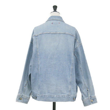 × RED CARD 24春夏 オーバーサイズ デニム ジャケット / 長袖 ミドル丈 ドロップショルダー オーバーサイズ ボックスシルエット ストレッチ コットン