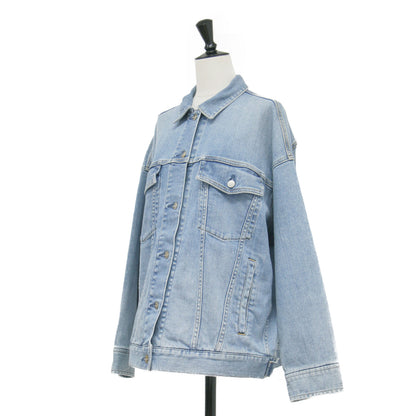 × RED CARD 24春夏 オーバーサイズ デニム ジャケット / 長袖 ミドル丈 ドロップショルダー オーバーサイズ ボックスシルエット ストレッチ コットン