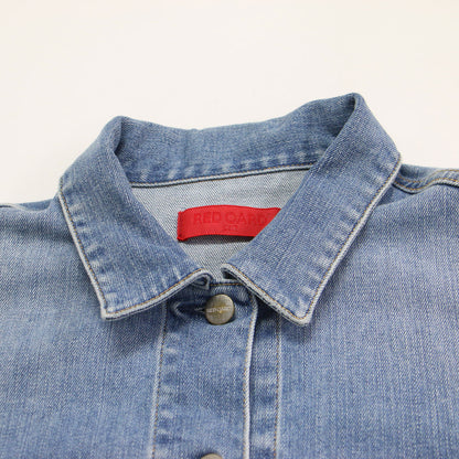 × RED CARD 24春夏 オーバーサイズ デニム ジャケット / 長袖 ミドル丈 ドロップショルダー オーバーサイズ ボックスシルエット ストレッチ コットン