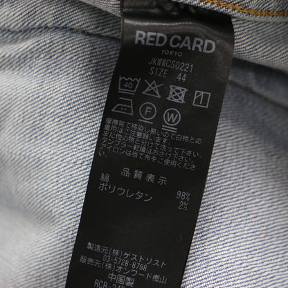 × RED CARD 24春夏 オーバーサイズ デニム ジャケット / 長袖 ミドル丈 ドロップショルダー オーバーサイズ ボックスシルエット ストレッチ コットン