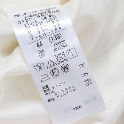 中綿 パディング アウター / ジャケット ノーカラー キルティング 撥水加工 ナイロン