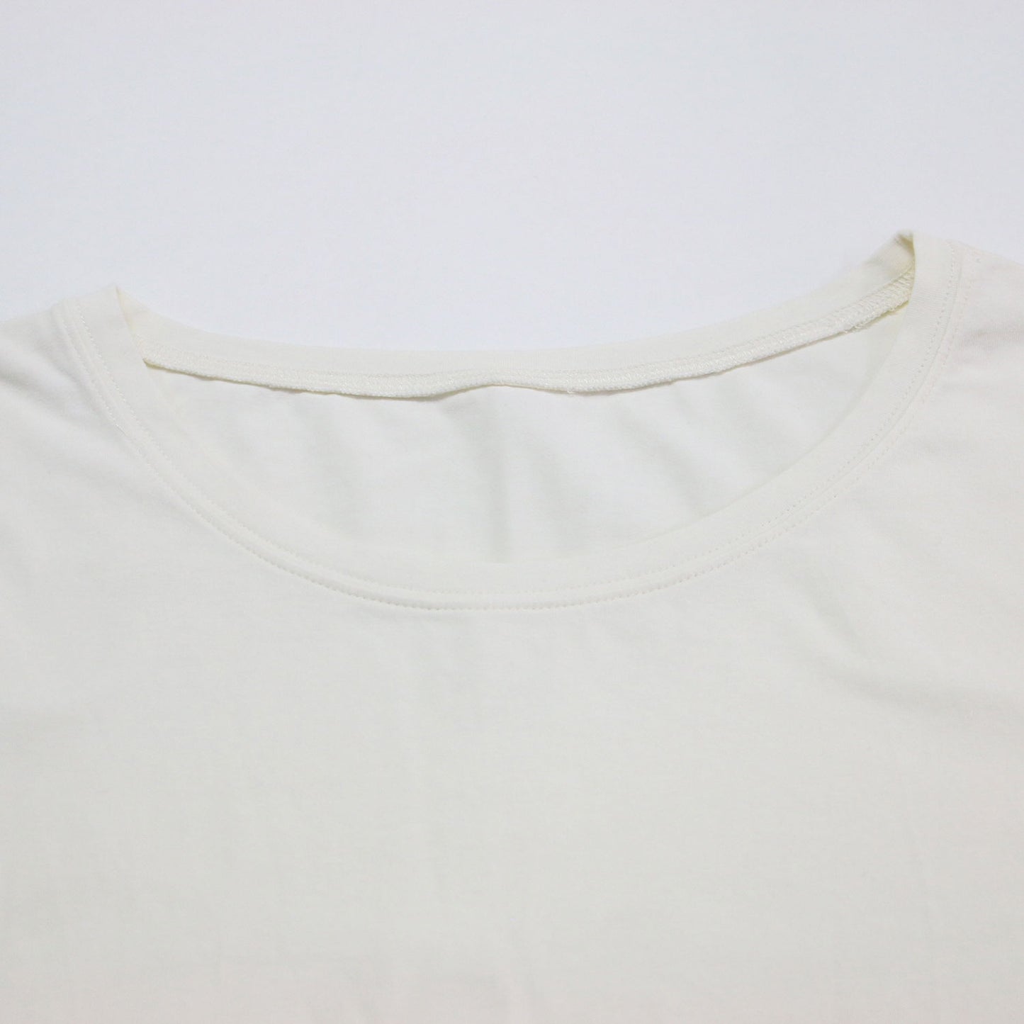 25秋冬 オーガンジーコンビ ロングTシャツ / カットソー プルオーバー 長袖 クルーネック ランダムタック フレアシルエット ストレッチ