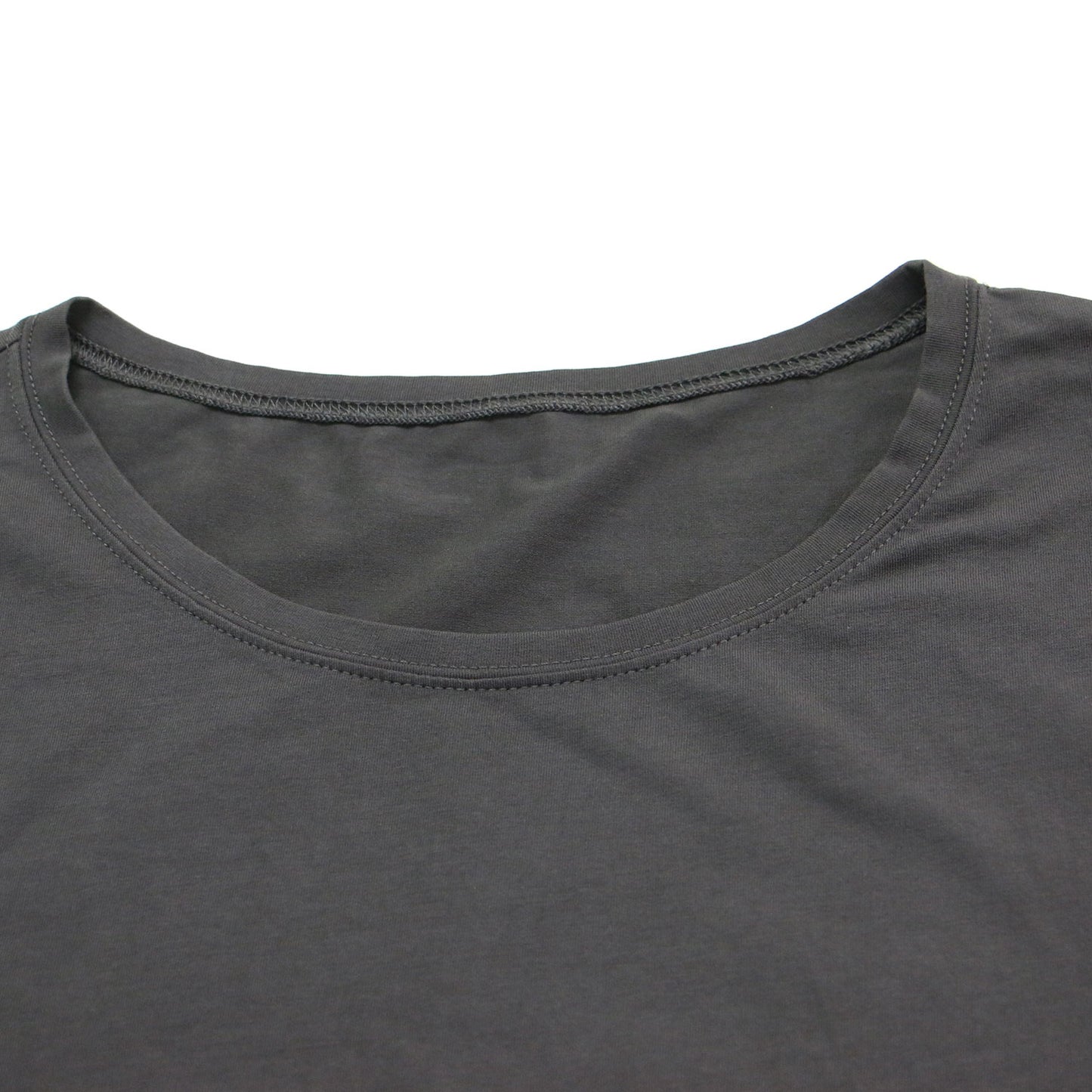 25秋冬 オーガンジーコンビ ロングTシャツ / カットソー プルオーバー 長袖 クルーネック ランダムタック フレアシルエット ストレッチ