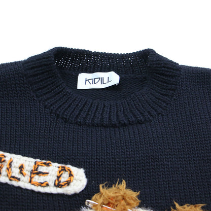 24秋冬 バンビ ハンドニット セーター / BAMBI HAND KNITTED SWEATER プルオーバー 長袖 クルーネック ウール