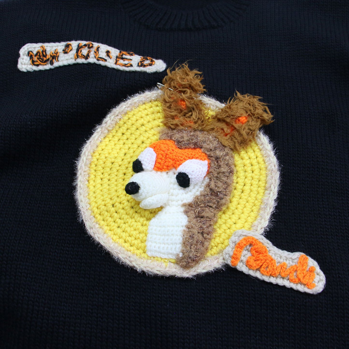 24秋冬 バンビ ハンドニット セーター / BAMBI HAND KNITTED SWEATER プルオーバー 長袖 クルーネック ウール