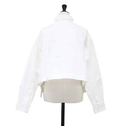 25春夏 メタル カラー シャツ / METAL COLLAR SHIRT クロップド丈 長袖 コットン
