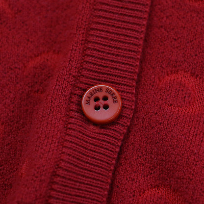 25春夏 ムーンジャガード ニット カーディガン / Moon Jacquard Knit Cardigan 長袖 クルーネック ウール