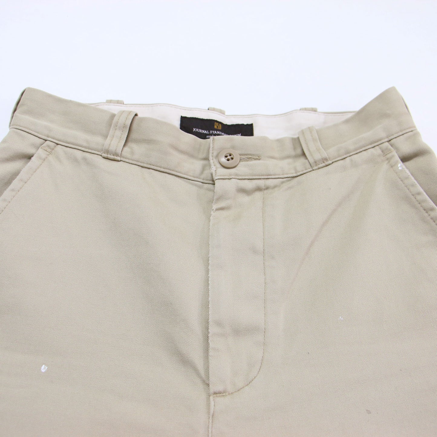 26春夏 CRAFTMANS MADE DENIM チノパンツ / ワイド ハイウエスト ペイント加工 コットン