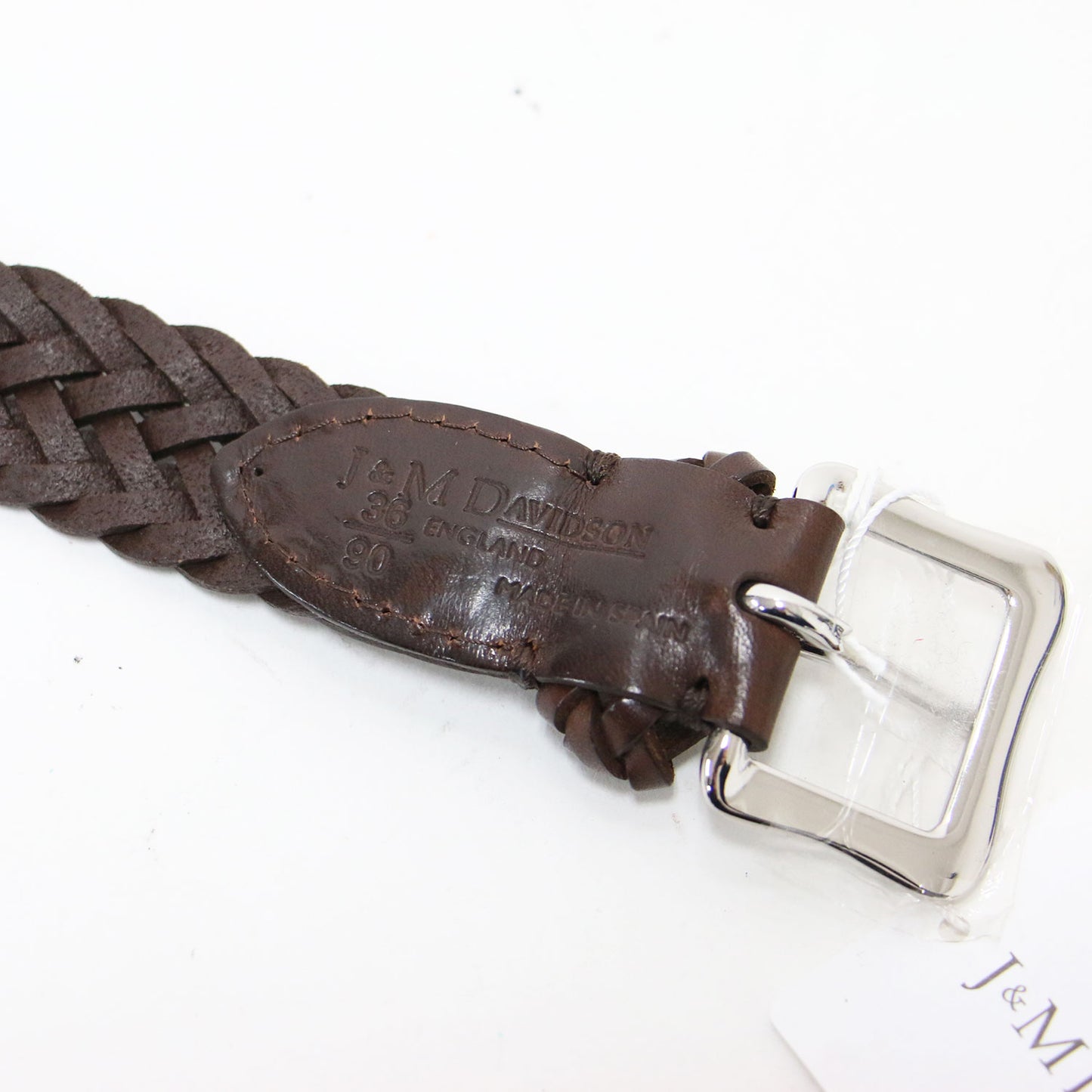 25秋冬 レザー メッシュ ベルト / ENVELPE BUCKLE TIP END 25MM バックル 牛革