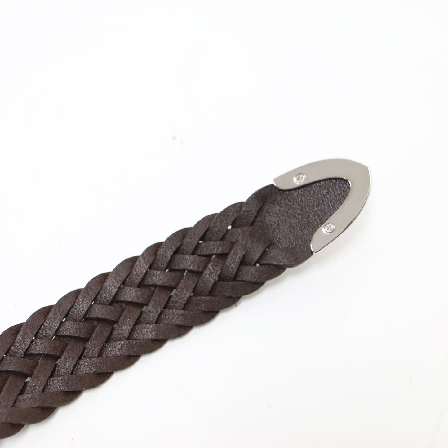 25秋冬 レザー メッシュ ベルト / ENVELPE BUCKLE TIP END 25MM バックル 牛革