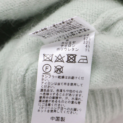 23秋冬 Cashmere Mix Fur ベスト / ニット ショート丈 Vネック ウール カシミヤ
