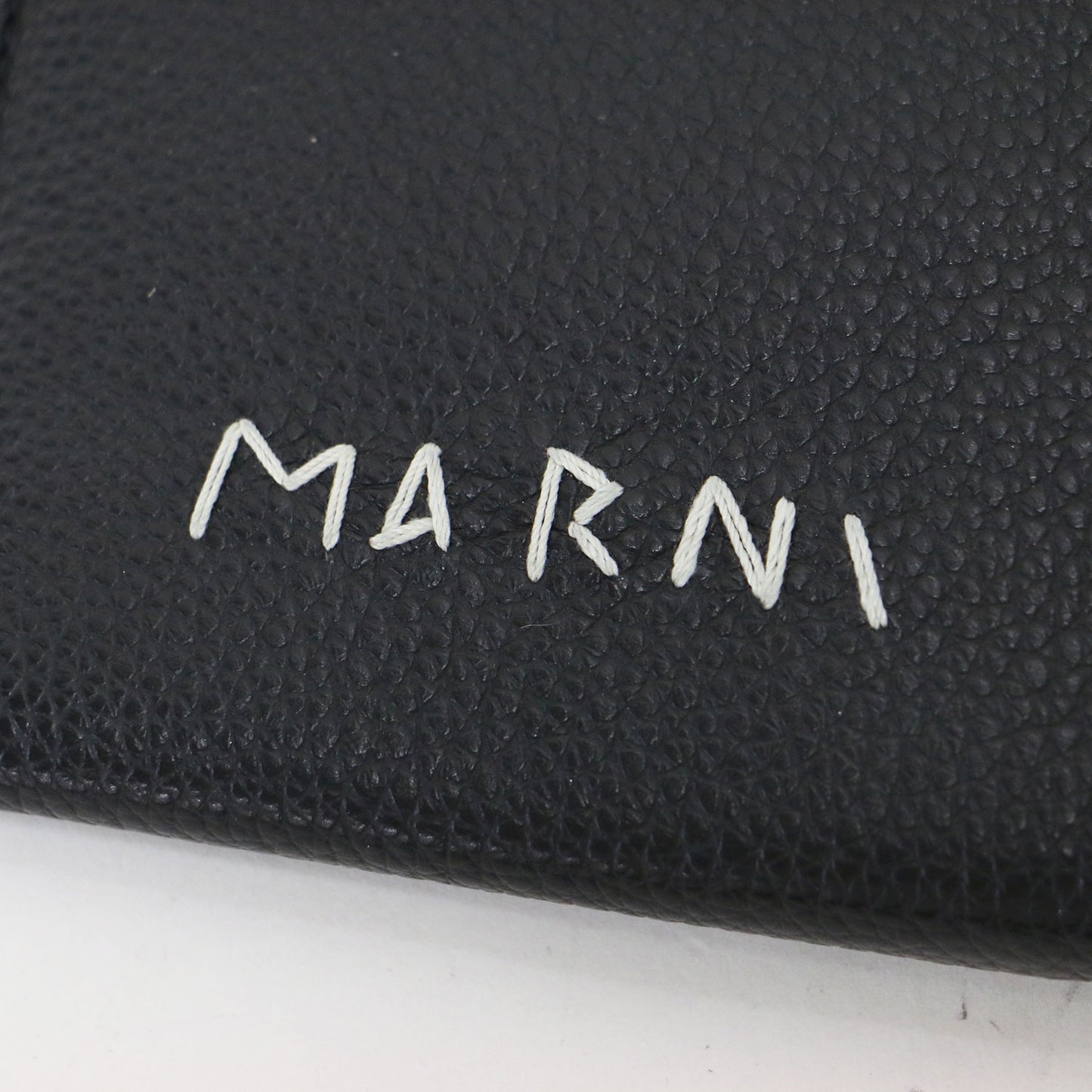 レザー ロゴ刺繍 ジップ アラウンドウォレット / MENDING HAND STITCH 財布 コインケース L字ファスナー