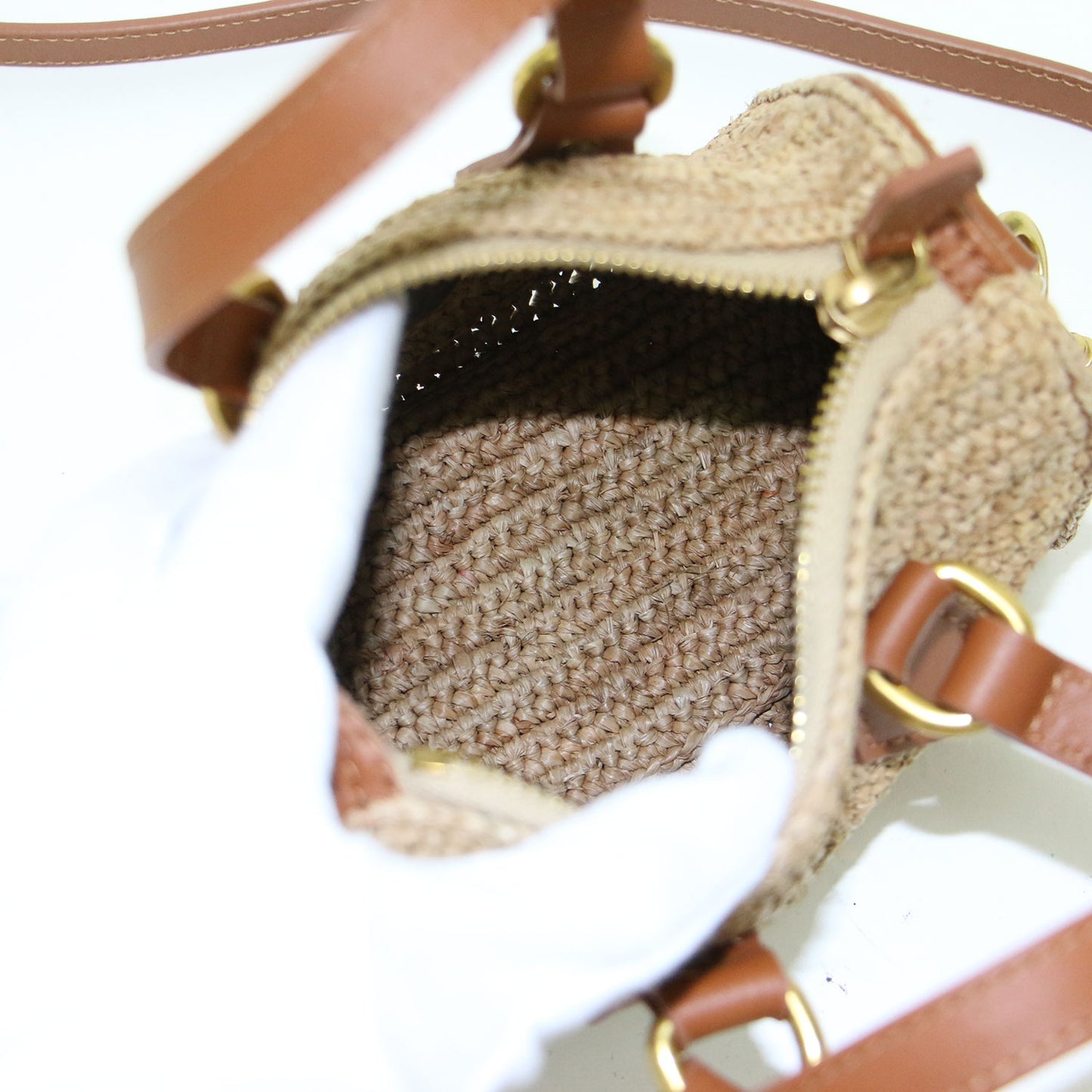 × L'Appartement 別注 25春夏 ラフィア ミニ バッグ / ZEILA MINI BAG ハンドバッグ ショルダー ボストン型 2WAY