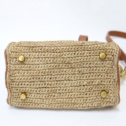 × L'Appartement 別注 25春夏 ラフィア ミニ バッグ / ZEILA MINI BAG ハンドバッグ ショルダー ボストン型 2WAY
