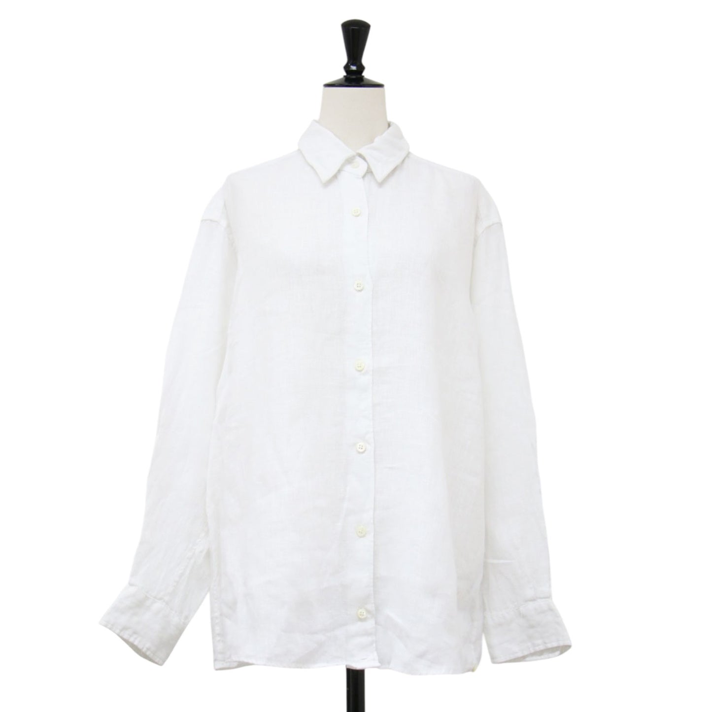 25春夏 LINEN WASH CACHE シャツ / 長袖 レギュラーカラー オーバーサイズ カシュクール リネン