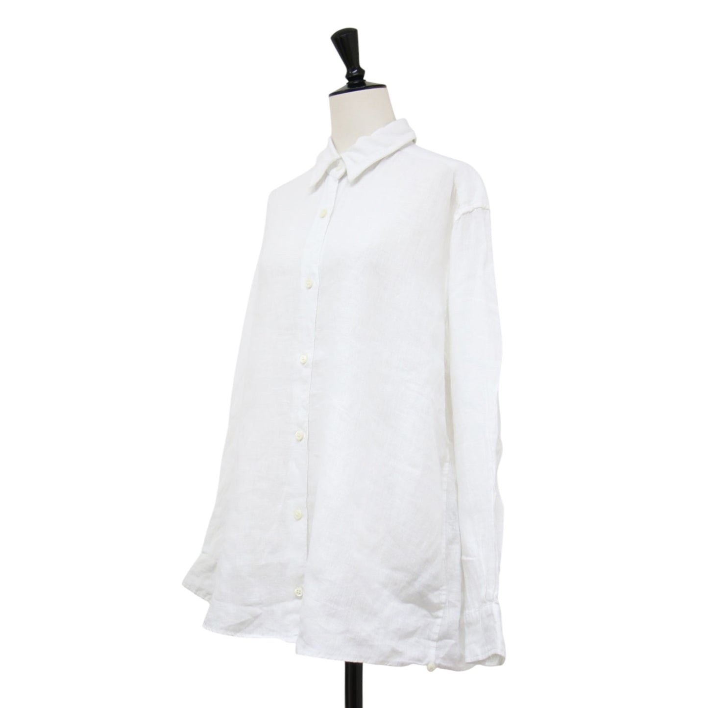 25春夏 LINEN WASH CACHE シャツ / 長袖 レギュラーカラー オーバーサイズ カシュクール リネン
